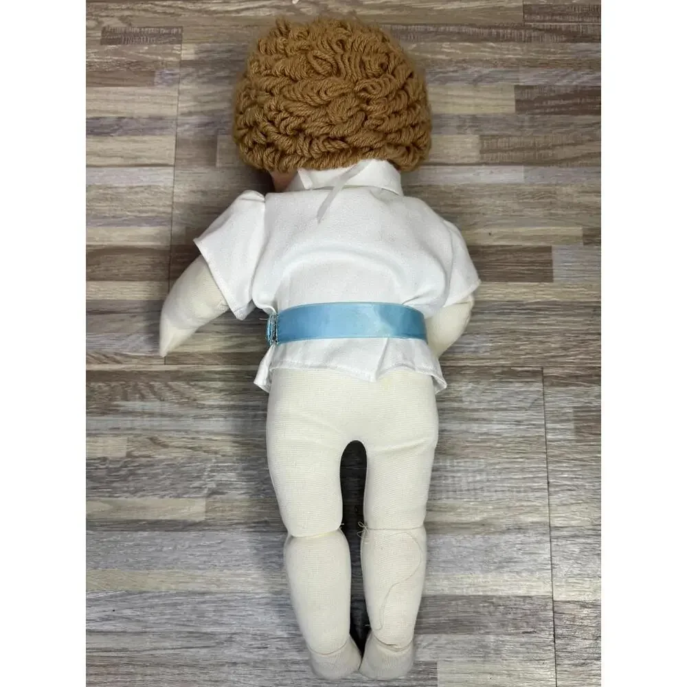 vintage cabbage patch‎ boy kawaii doll blue eyes yarn hair 16in